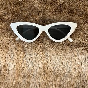 White framed sunglasses